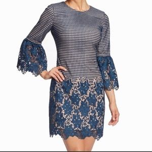 Dress the population mini crochet dress small